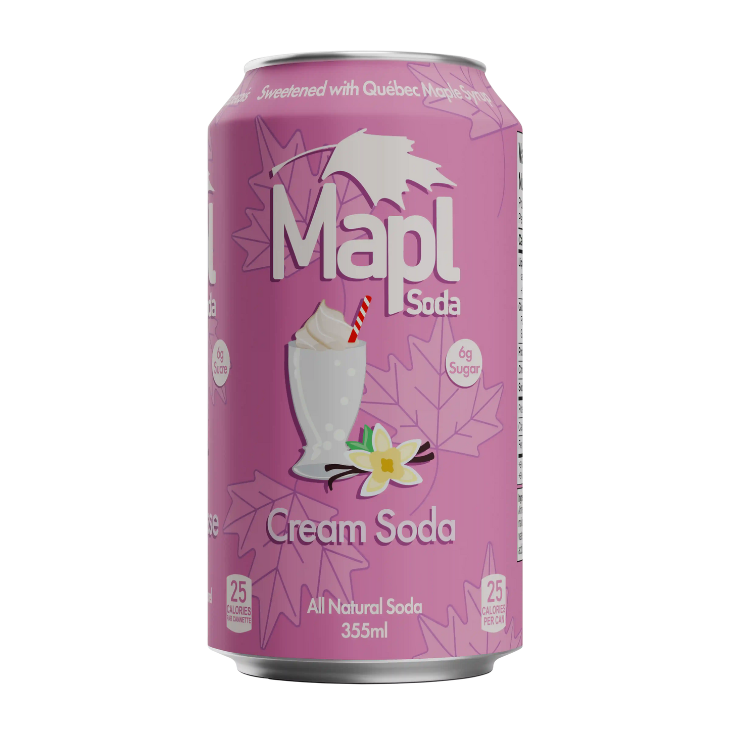 Mapl Cream Soda 355ml - 24 pack