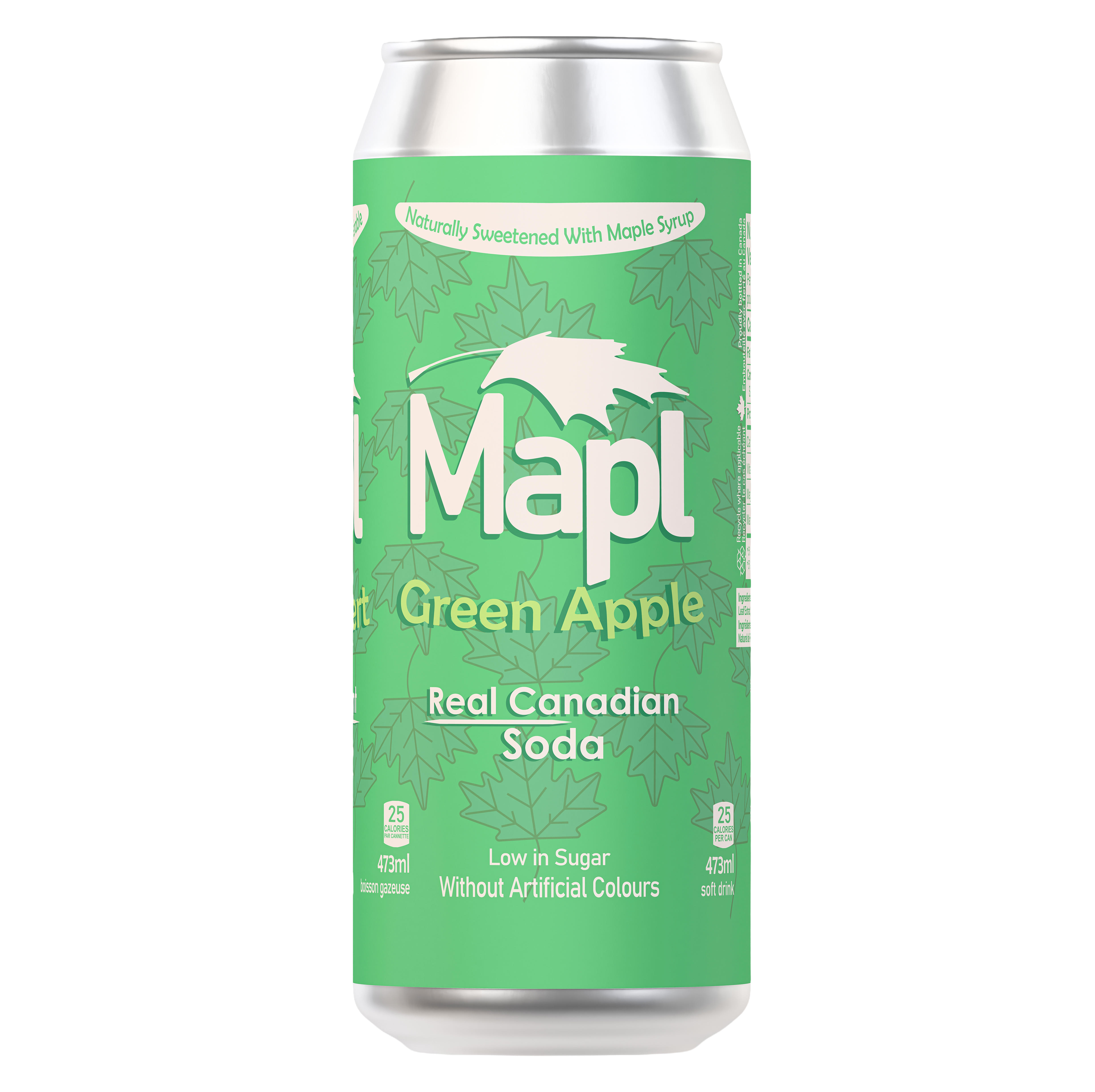 Green Apple Soda 473ml | Mapl Soda